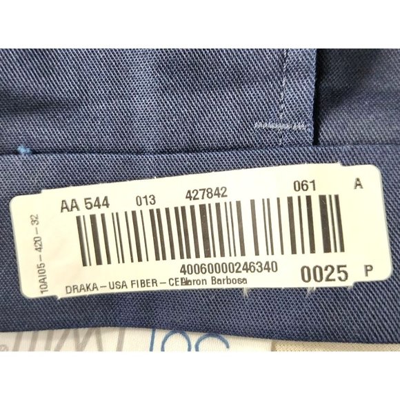 Soft Twill By UniFirst Cotton/Polyester 42x32 Draka USA Fiber Navy Blue Pants - Picture 12 of 12